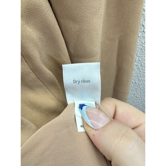 LC Lauren Conrad Womens Blazer Size 12 Brown Long Sleeve Open Front Collared - Picture 9 of 14